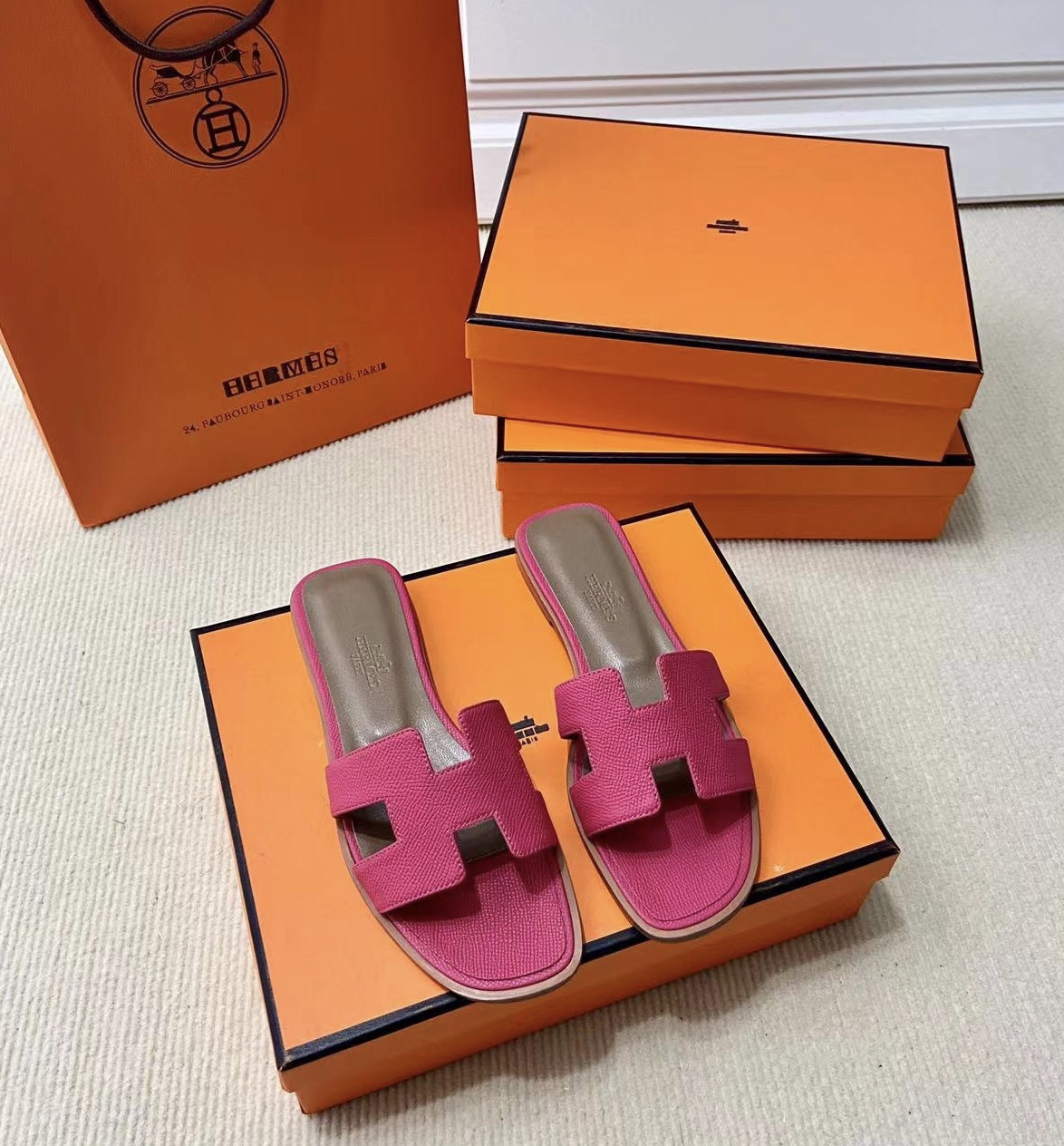 에르메스 올수공 오란 슬리퍼 샌들 앱송 77